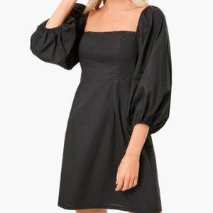 Tuckernuck Large EUC Black Square Neck Chloe Mini Dress